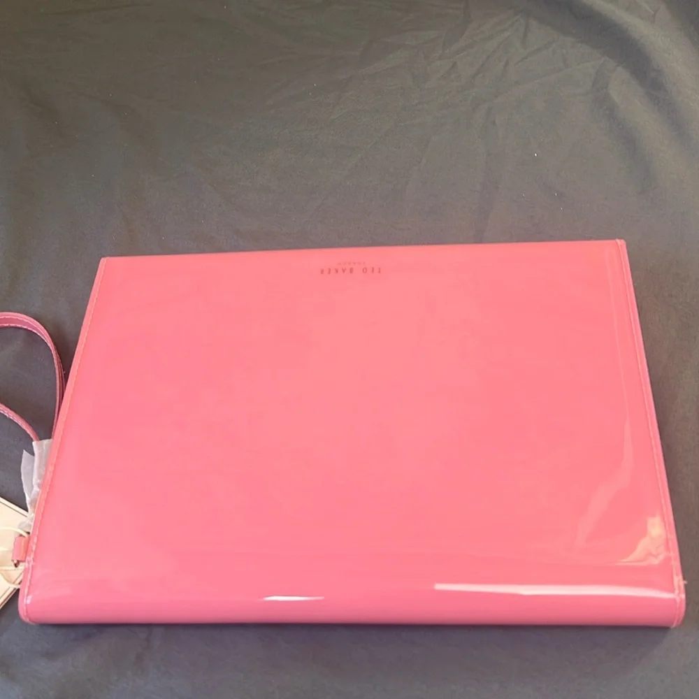 New ted baker krystan pink clutch bag